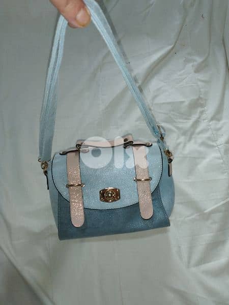 cross bag blue with pink high quality medium size 6
