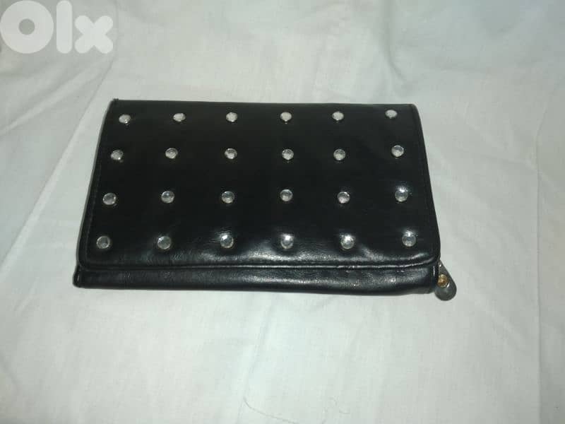 bag clutch wallet  black with swarovski 2