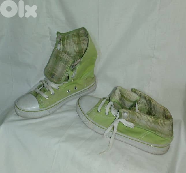 shoes copy converse high green size 38.39 1
