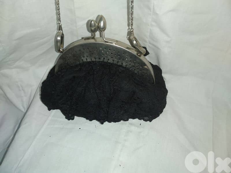 handbag vintage laces silver glasp 4