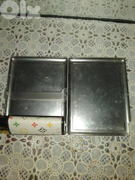 cigarettes holder case with refilebal lighter stainless steel 3
