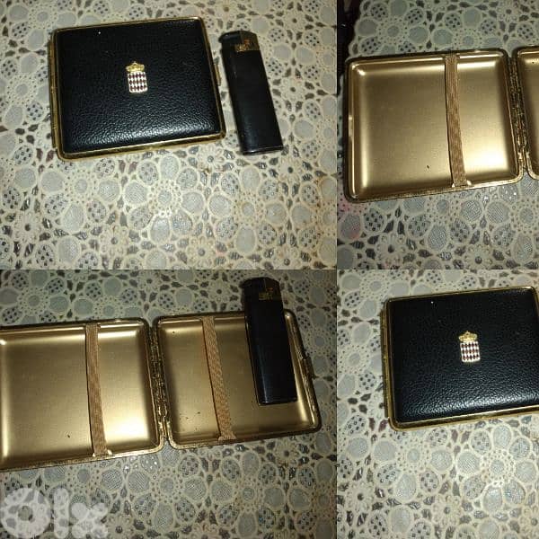 case holder with lighter vintage black 0