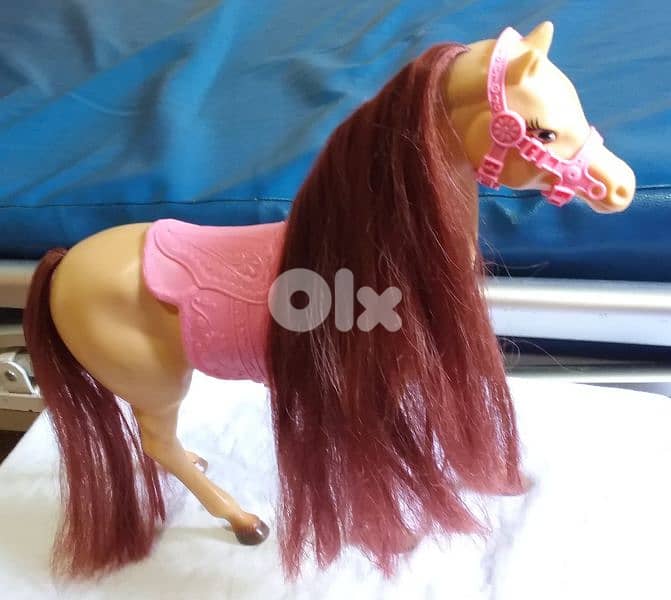 BARBIE HORSE Original plastic great Mattel toy red hair+Horse 2pcs=20$ 0