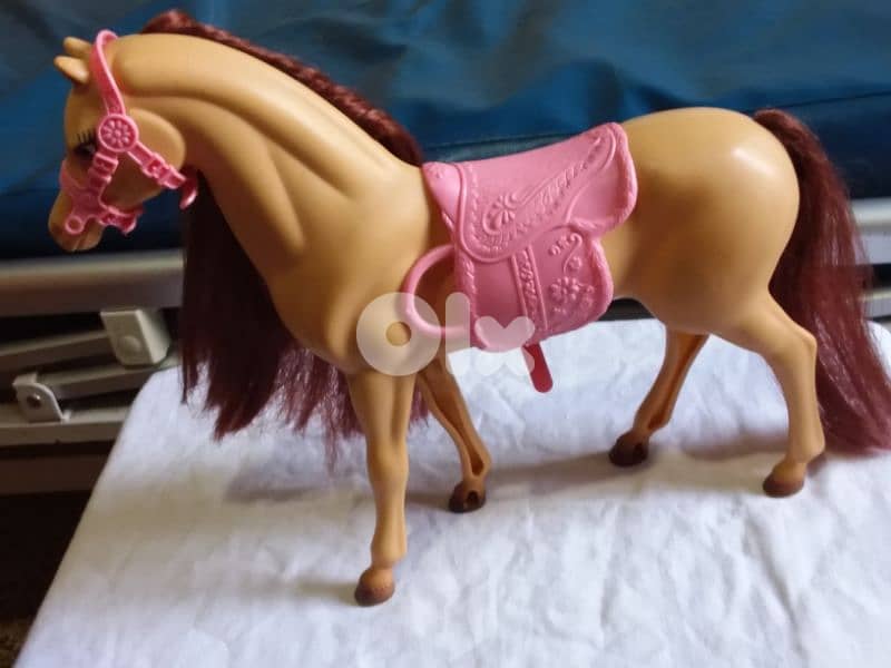 BARBIE HORSE Original plastic great Mattel toy red hair+Horse 2pcs=20$ 3