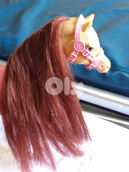 BARBIE HORSE Original plastic great Mattel toy red hair+Horse 2pcs=20$ 1