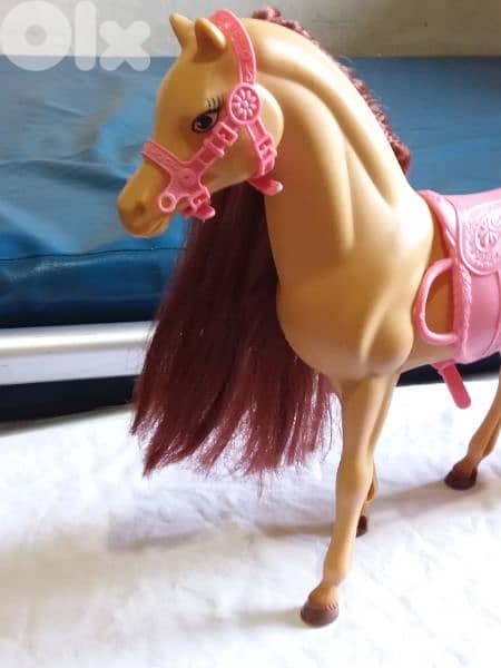 BARBIE HORSE Original plastic great Mattel toy red hair+Horse 2pcs=20$ 2