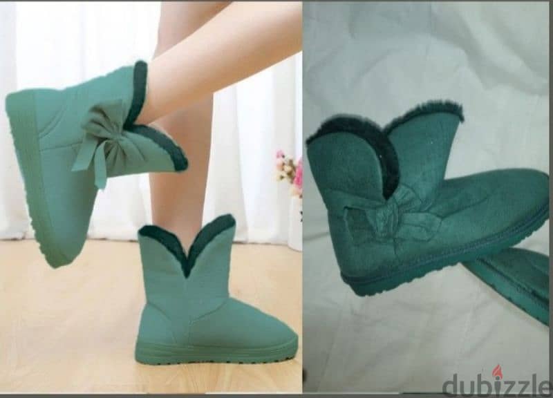 shoes green emerald ankle boots 38.39. 40 fur 0