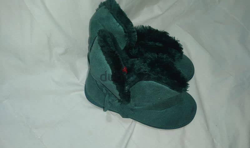shoes green emerald ankle boots 38.39. 40 fur 1