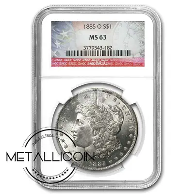 1885 American Silver Morgan Dollar Coin MS-63 (NGC Certified)