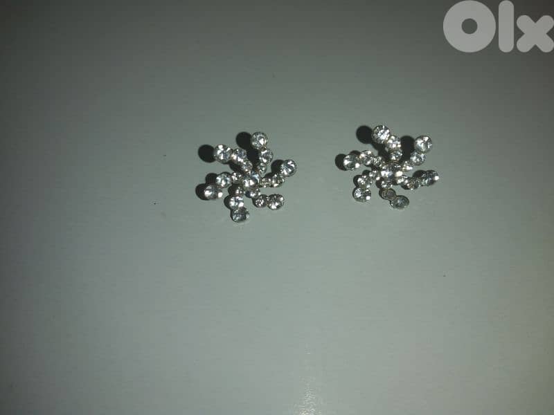 earrings snowflakes strass stainless steel 3
