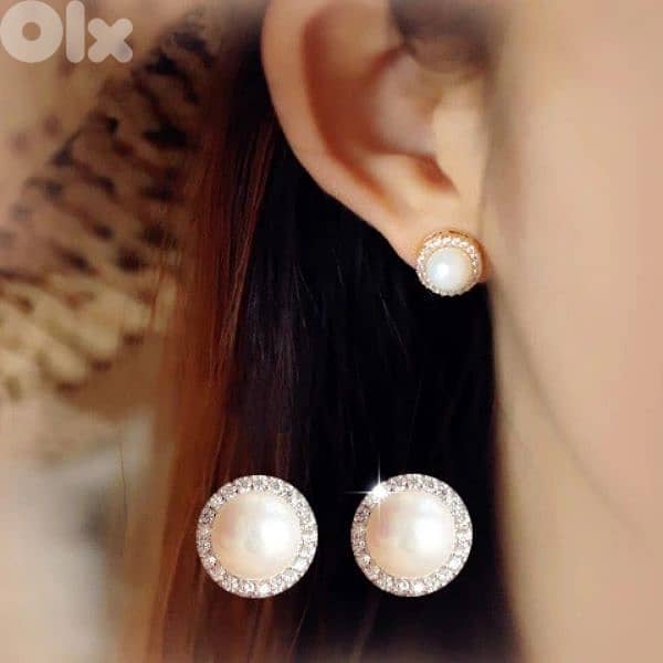 pearl earrings with cz 2