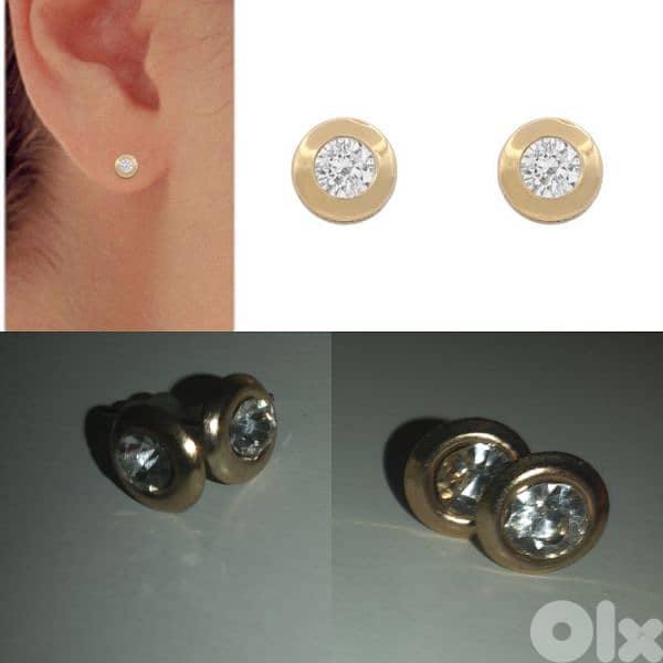 earrings round studs earrings 2 sizes 0