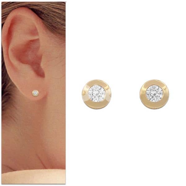 earrings round studs earrings 2 sizes 1