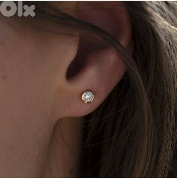 earrings round studs earrings 2 sizes 6