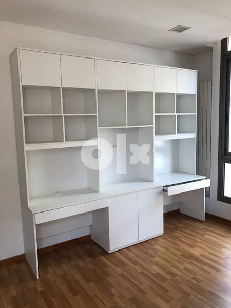 bedroom wall unit with two desks 3