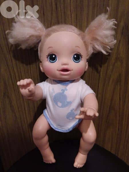 BABY ALIVE GO BYE CROWLING &TALKING mechanism works used good toy=24$ 0