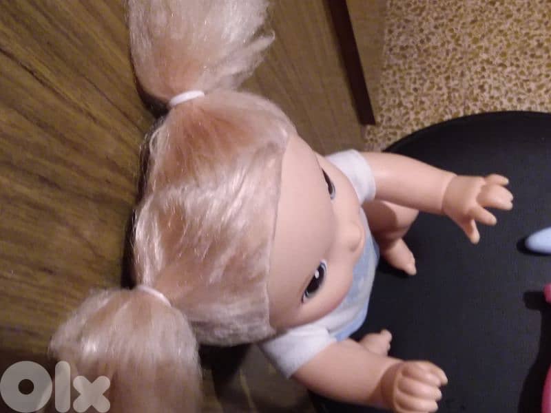 BABY ALIVE GO BYE CROWLING &TALKING mechanism works used good toy=24$ 6