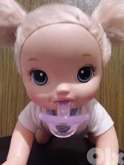 BABY ALIVE GO BYE CROWLING &TALKING mechanism works used good toy=24$