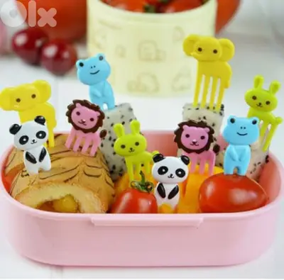Cat and animals fruit forks and cocktail piques