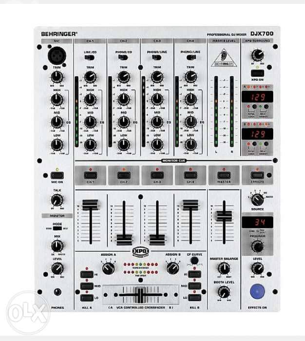 Mixer Dj Behringer DJX 700 ( 5 Channels with Digital Effects) 1