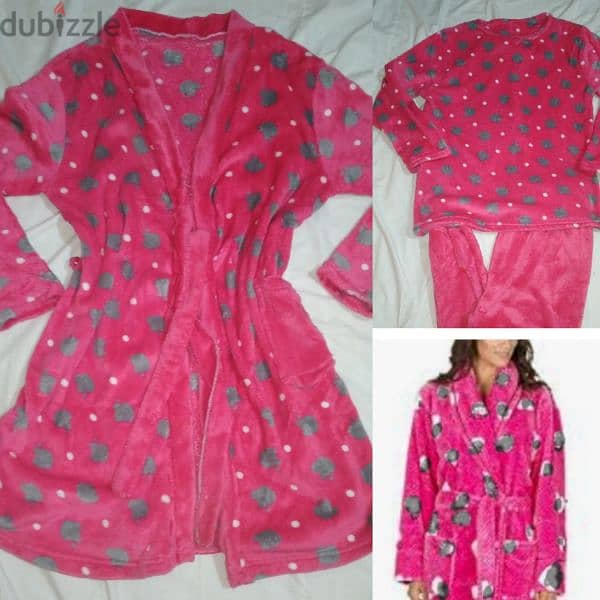 women pyjamas fuchsia/grey 3 pcs M to xxxL 0