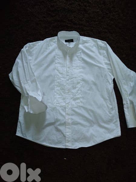 shirt Michelson London M to xxL pleated swing collar double cuff 8
