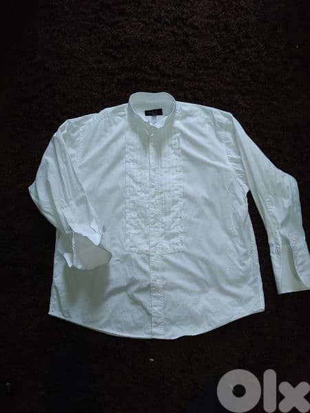 shirt Michelson London M to xxL pleated swing collar double cuff 9