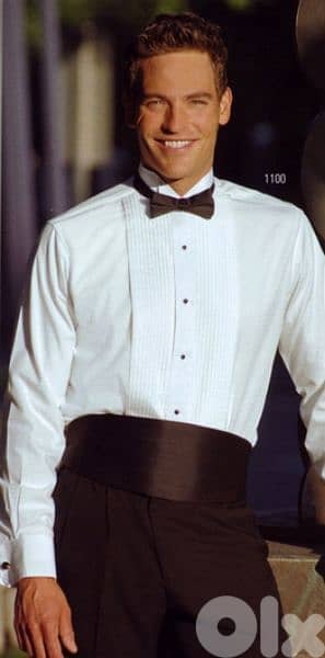 Calyx Shirt double cuff black buttons M to xxL 1