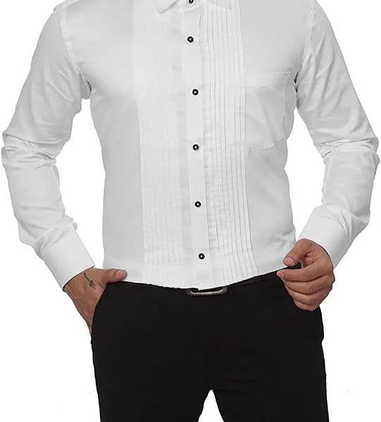 Calyx Shirt double cuff black buttons M to xxL 2