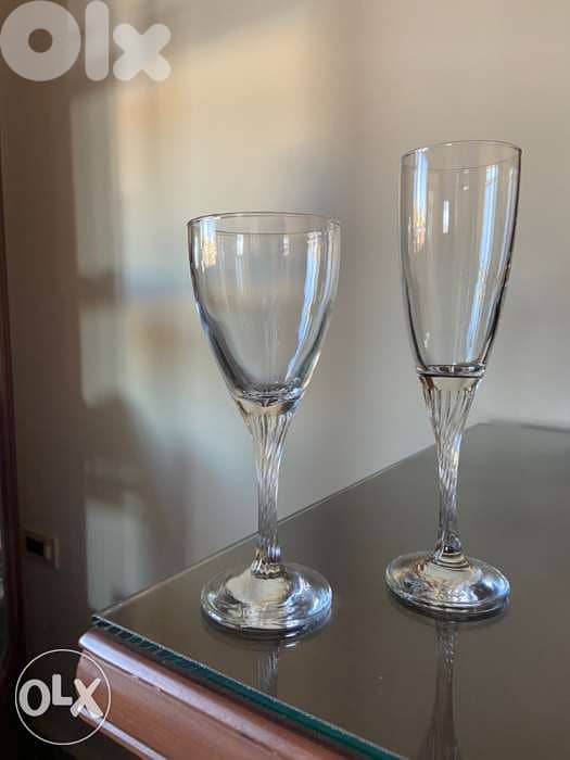 Pasabahce Wine and Champagne glasses new never used 0