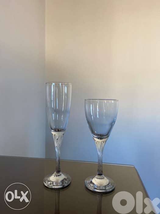 Pasabahce Wine and Champagne glasses new never used 3