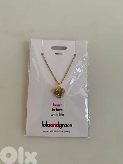 Lola and grace gold tone and Swarovski crystal pendant necklace