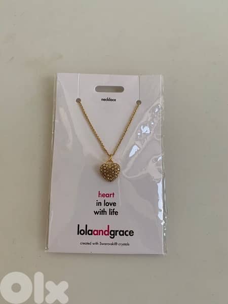 Lola and grace gold tone and Swarovski crystal pendant necklace 0