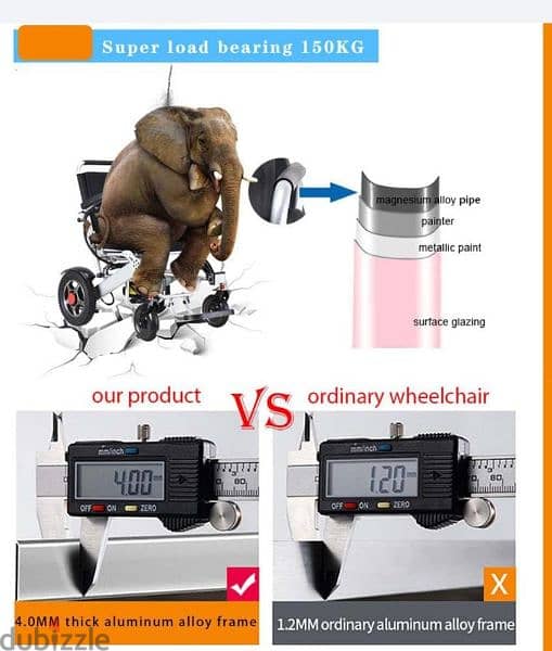 Lightweight electric wheelchair - كرسي متحرك على بطارية 10