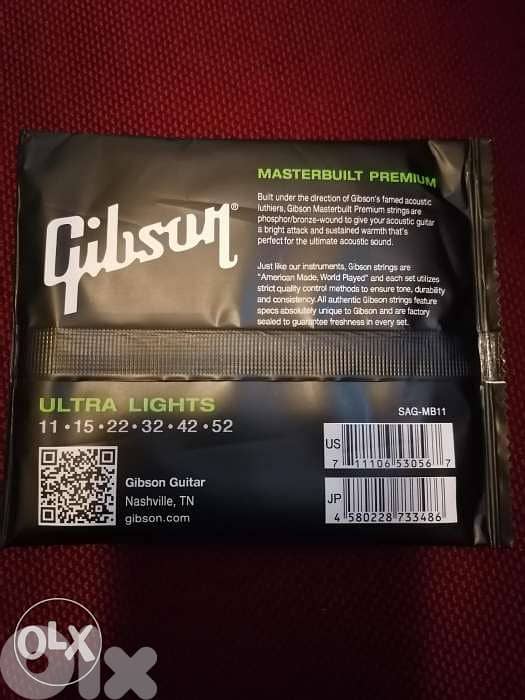 Acoustic Guitar Strings - Gibson - Premium - Ultra Lights 1