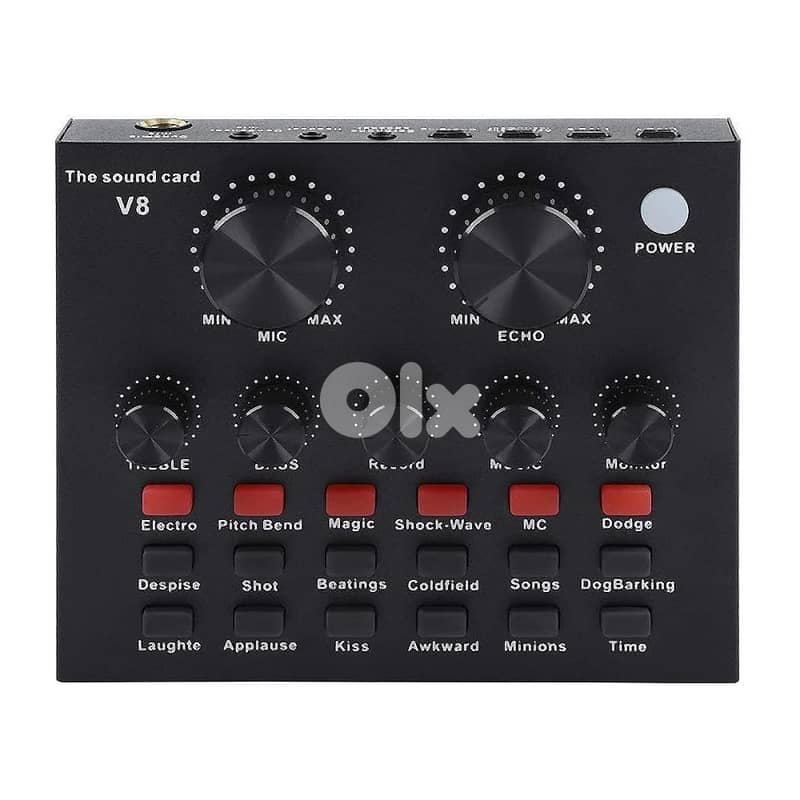 V8-Live Sound Card, Audio Mixer USB External Sound Card tiktok youtube 0