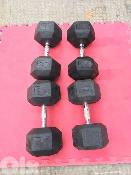 dumbbells like new lkilo b 1.80$ 70/443573 RODGE 0