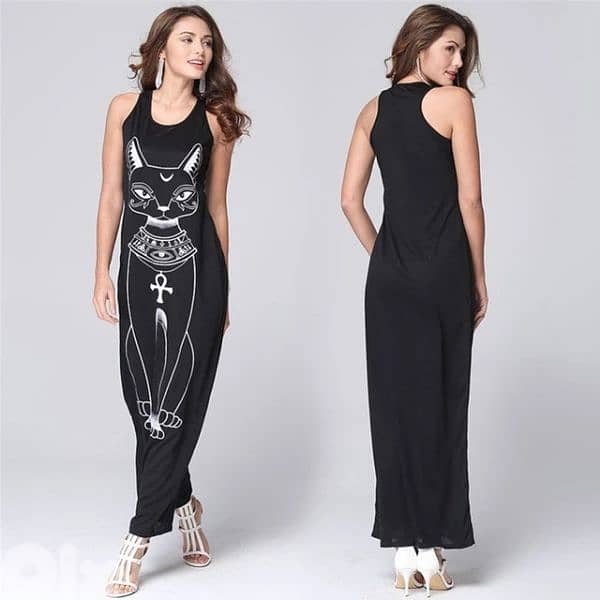 dress black print on long s to xxL 1