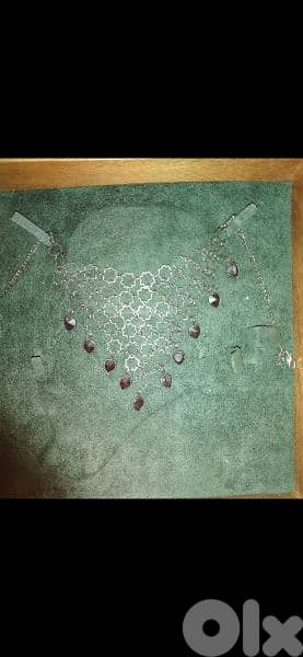 necklace metal with hearts pendants 0
