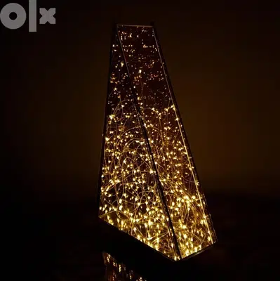 glass decoration with led lights