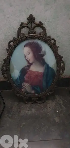 tablue  paint on  glass  cader copper  1000 cristal   italy made