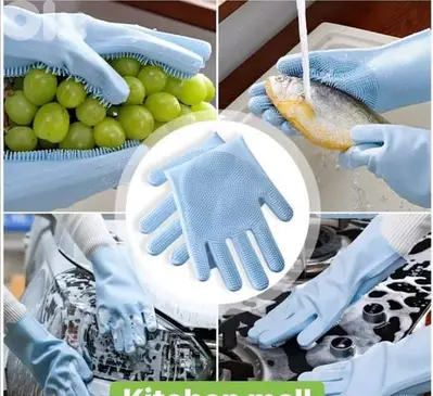multipurpose thick silicone gloves 3$