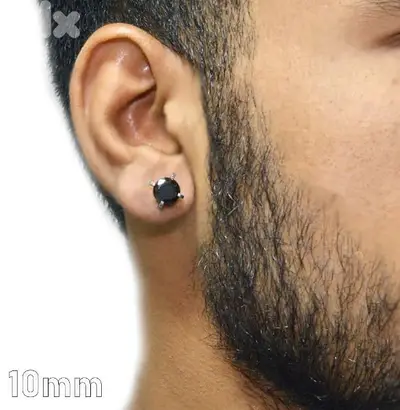 men 3arrings black stud