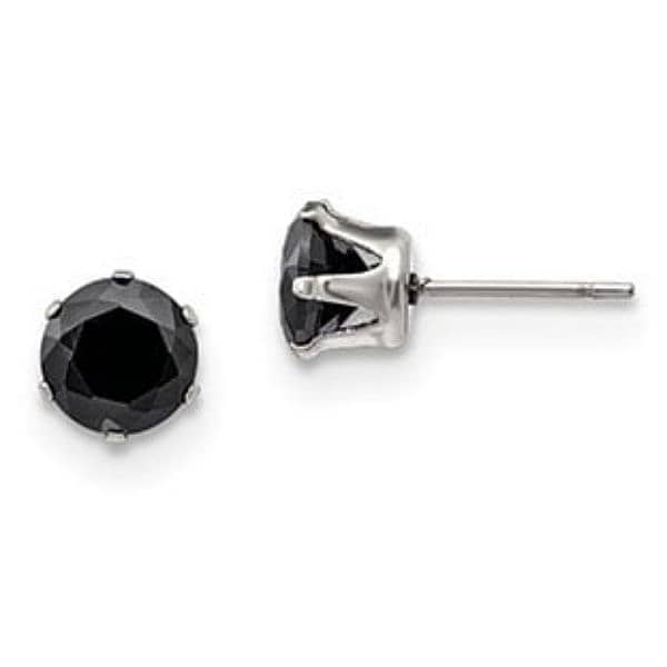 men 3arrings black stud 2