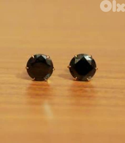 men 3arrings black stud 3