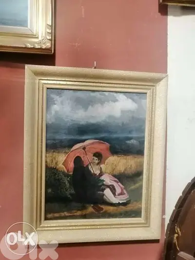 تابلو لوحة رسم زيتي ولا اروع ممضي مميزة للغاية الون روعة سعر تصفية