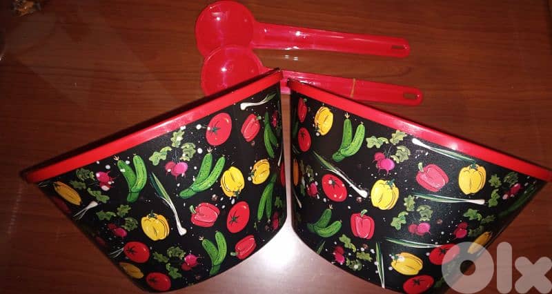 floral salad bowl set 9