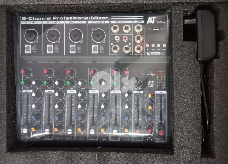 mixer 6ch with 99 dsp effect,new in box 2