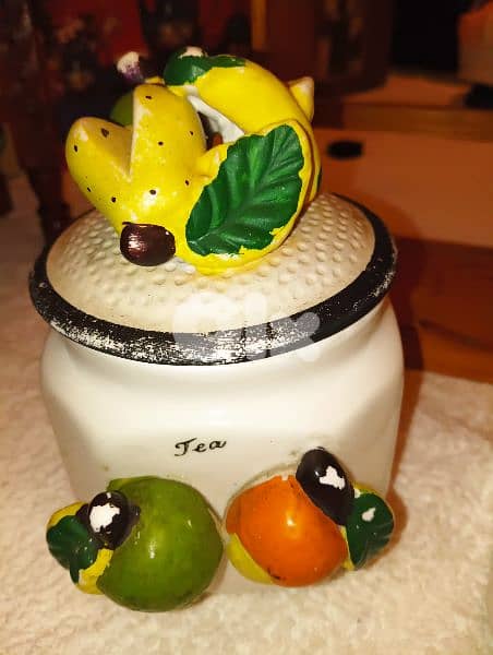 Vintage hand made Ceramic Canister set of 7 3