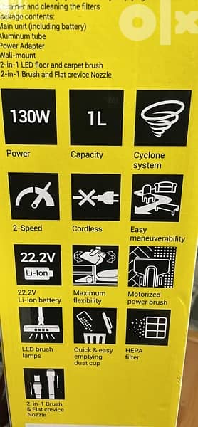 Zanussi cordless rechargeable hand stick 10